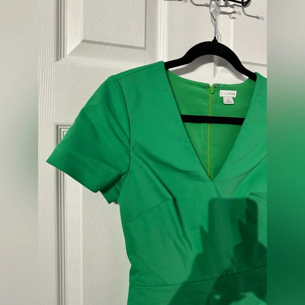 J. Crew Green Elegant Short Sleeve Dress size 0 - Picture 7 of 16